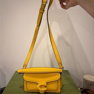 COACH Yellow Leather Crossbody Mini Bag